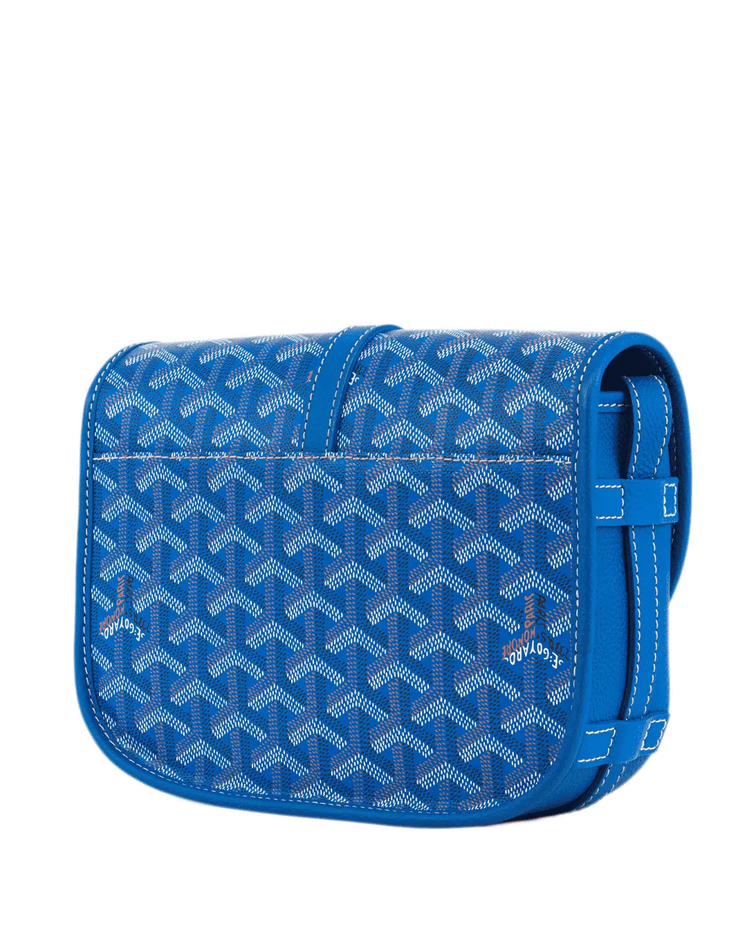 GOYARD BELVEDERE PM BLUE CANVAS SHW LAR 120232 4162