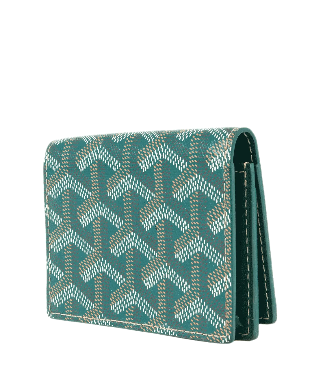 GOYARD CARD HOLDER SHORT GREEN CANVAS SOS 020247 1234
