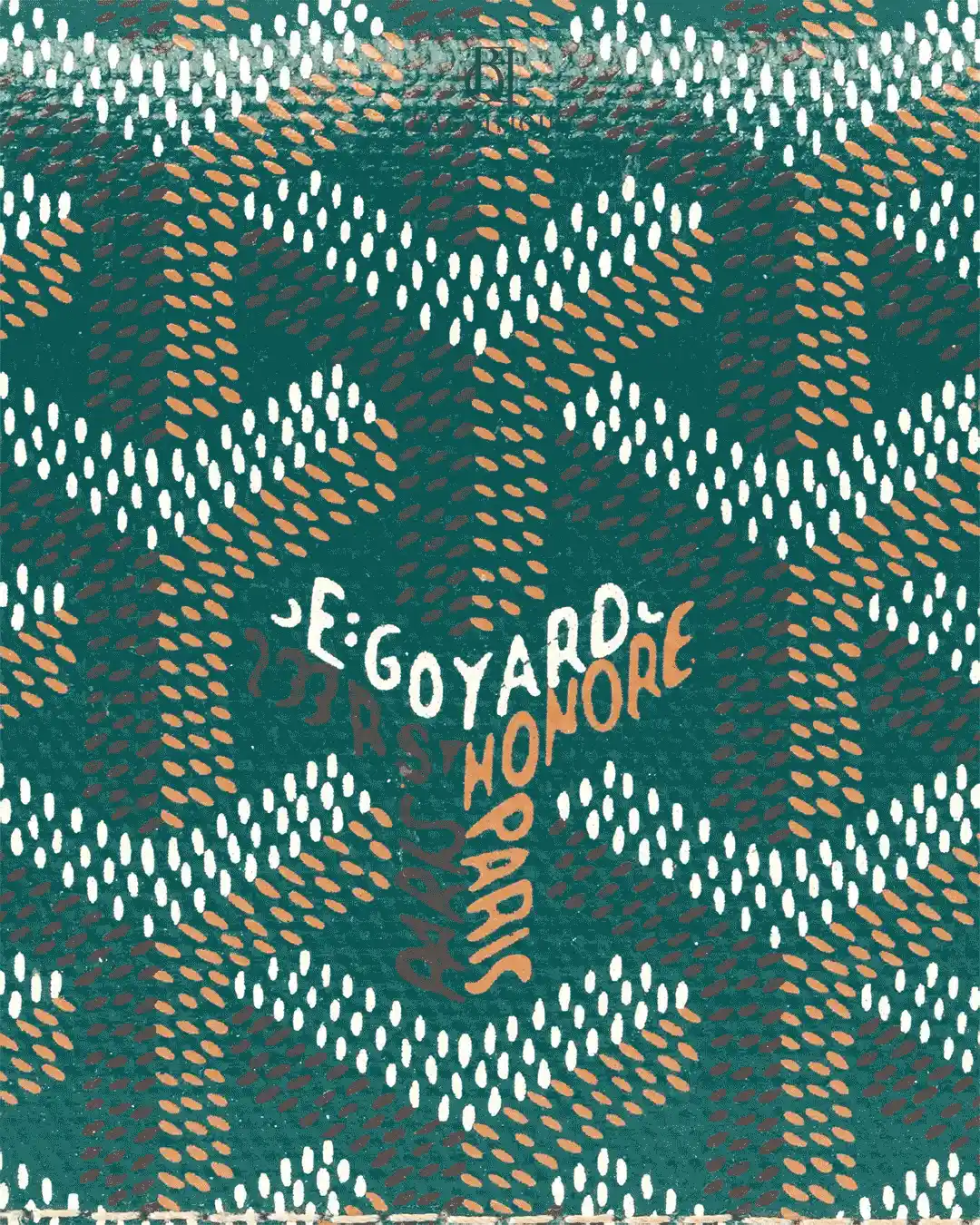 GOYARD CARD HOLDER SHORT GREEN CANVAS SOS 020247 1237