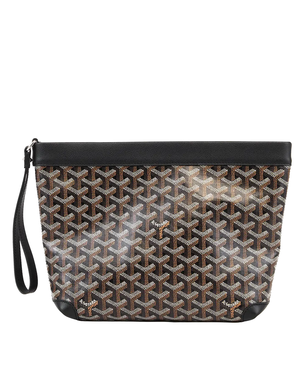 GOYARD CONTI POUCH PM BLACK CANVAS SHW SOY 020256 1744