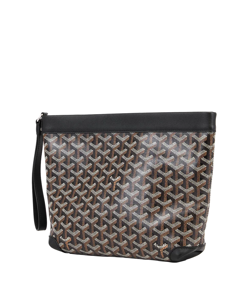 GOYARD CONTI POUCH PM BLACK CANVAS SHW SOY 020256 1745