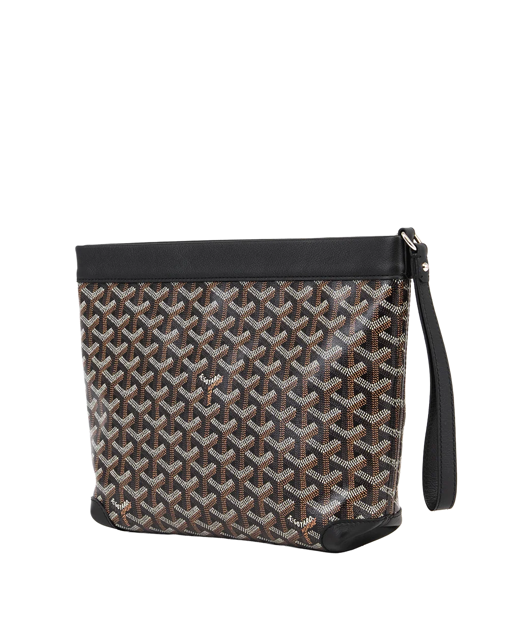 GOYARD CONTI POUCH PM BLACK CANVAS SHW SOY 020256 1746