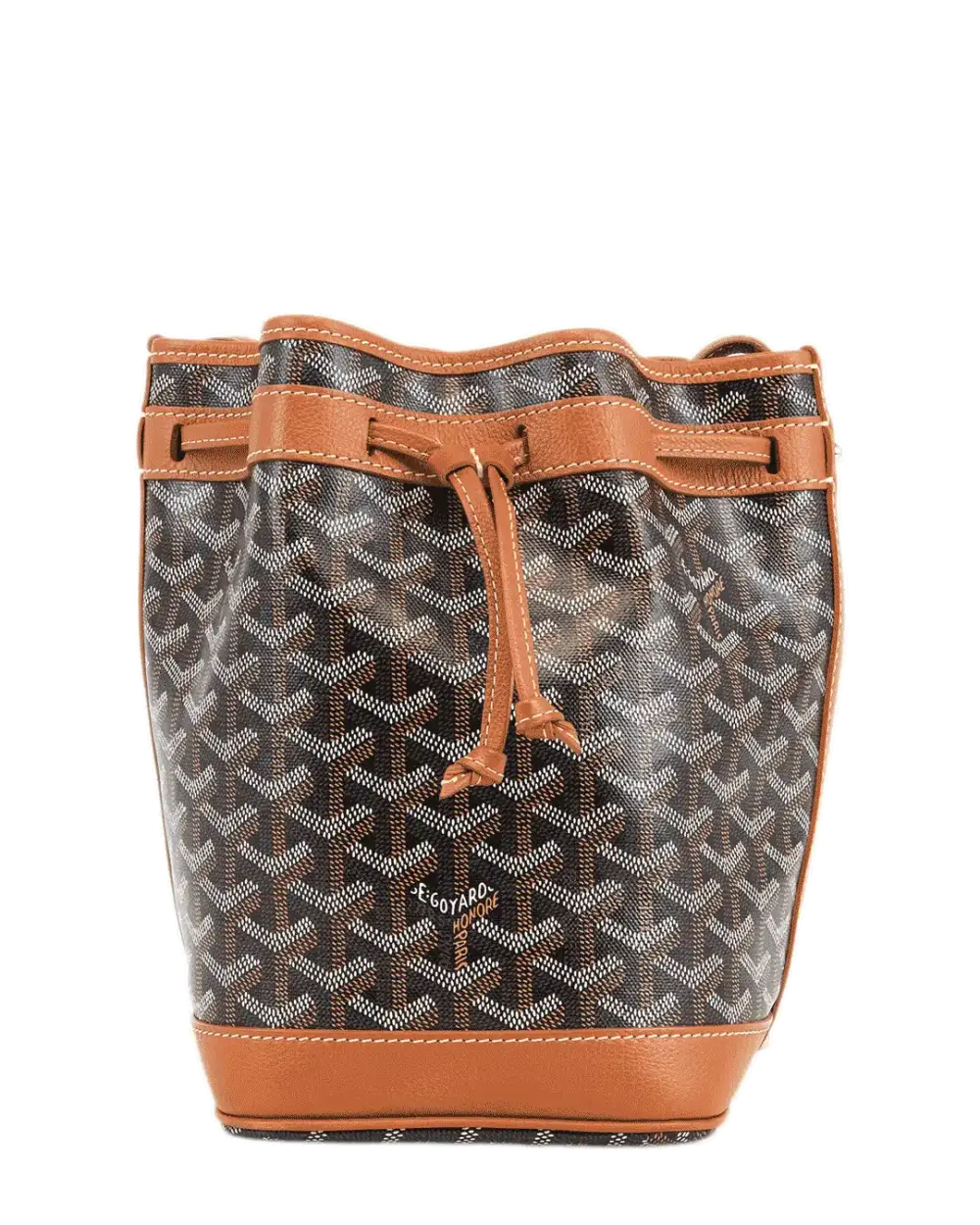 GOYARD PETIT FLOT BROWN CANVAS SHW LME 120230 2901