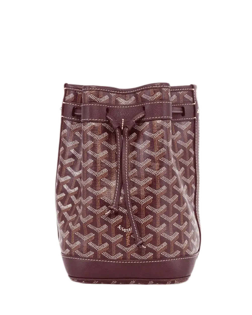 GOYARD PETIT FLOT RED BURGUNDY CANVAS SHW SOY 120230 2192