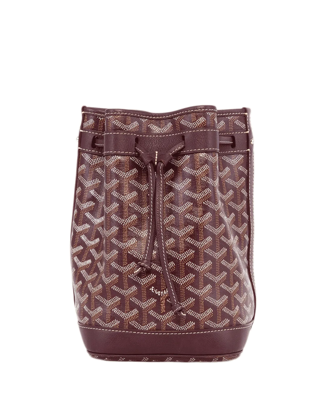 GOYARD PETIT FLOT RED BURGUNDY CANVAS SHW SOY 120230 2192