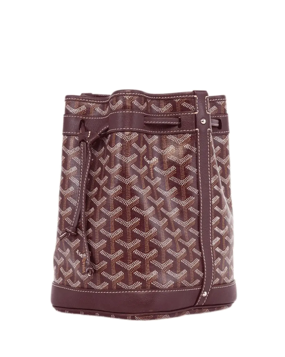 GOYARD PETIT FLOT RED BURGUNDY CANVAS SHW SOY 120230 2193
