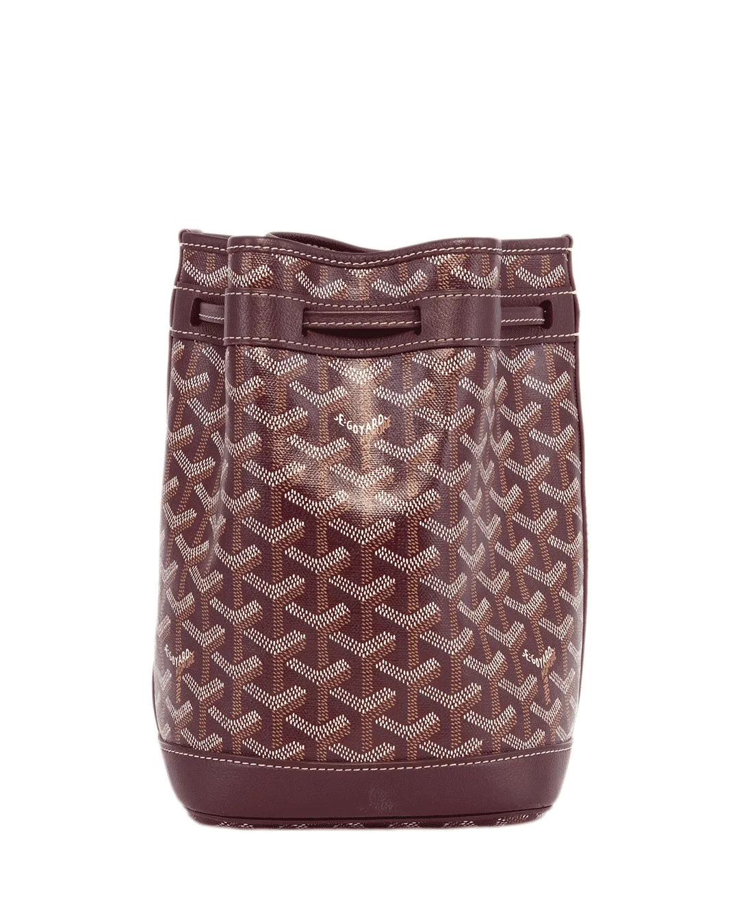 GOYARD PETIT FLOT RED BURGUNDY CANVAS SHW SOY 120230 2195