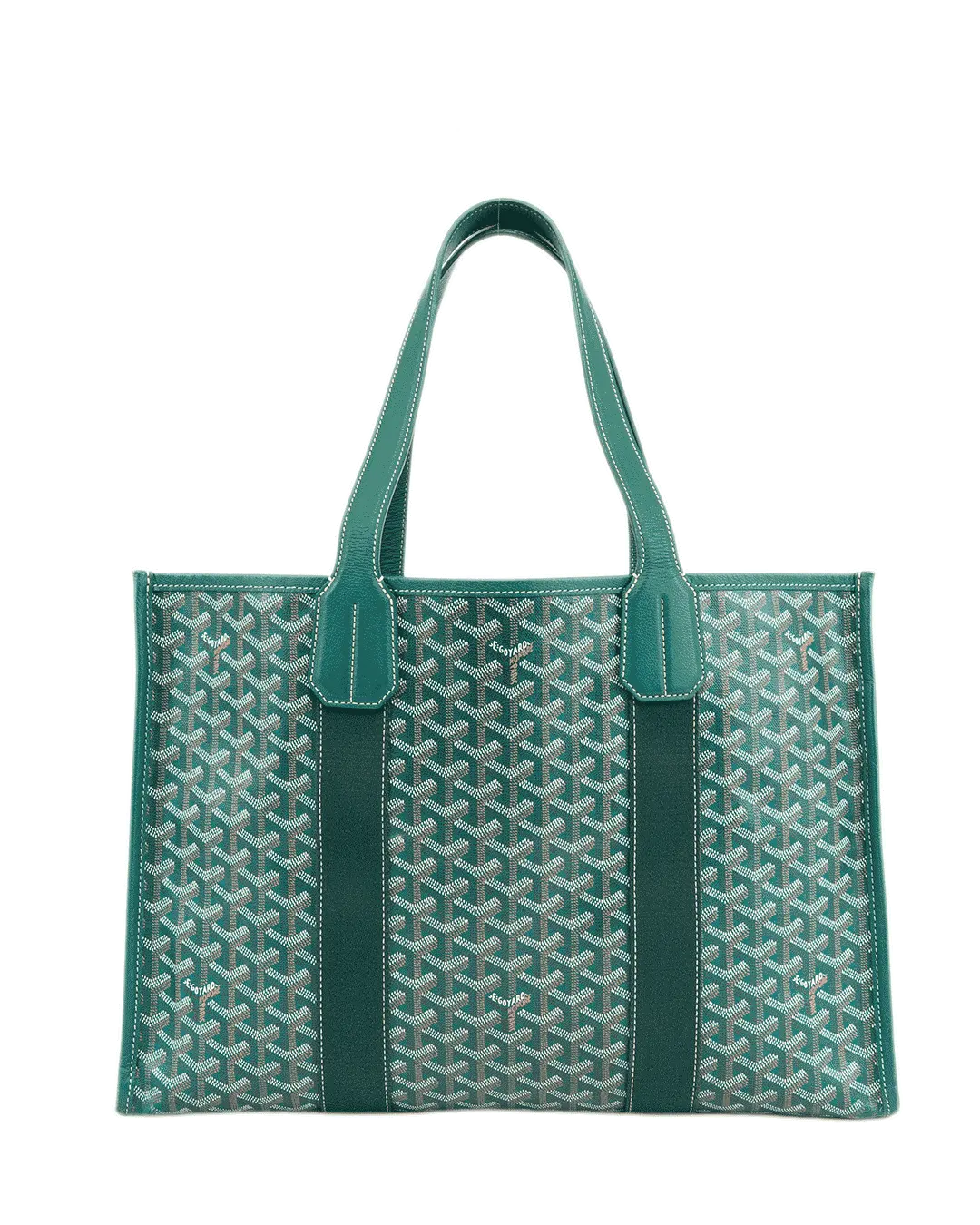 GOYARD VILLETTE TOTE MM GREEN CANVAS MAE020227 4009