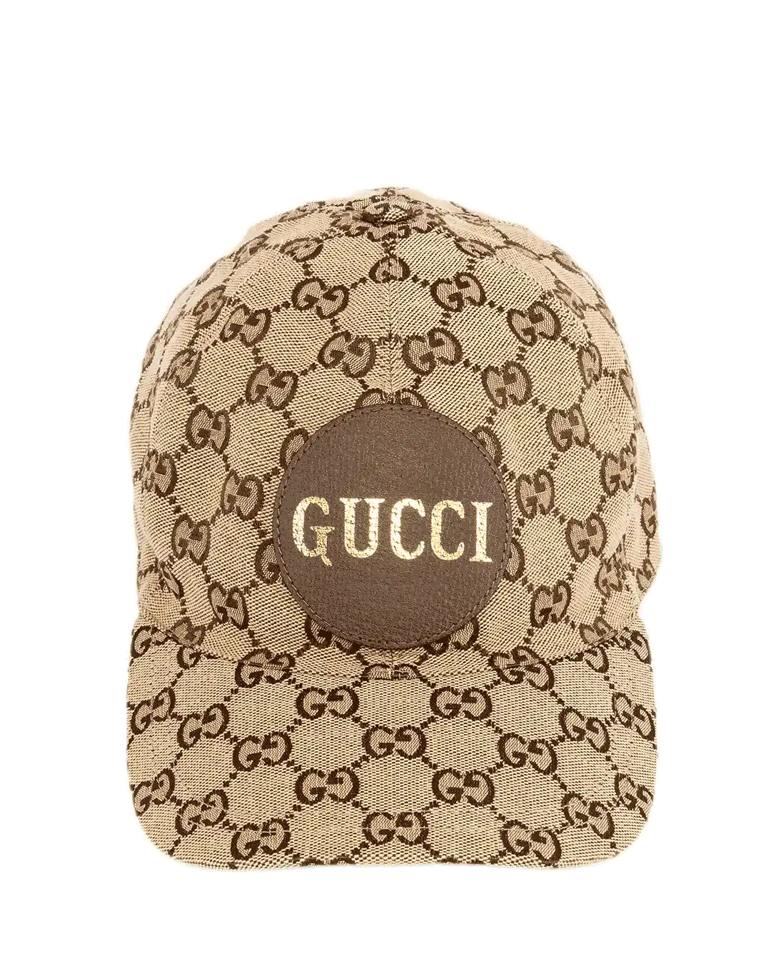GUCCI BASEBALL CAP L BROWN GG MONOGRAM COTTON GHW 1585