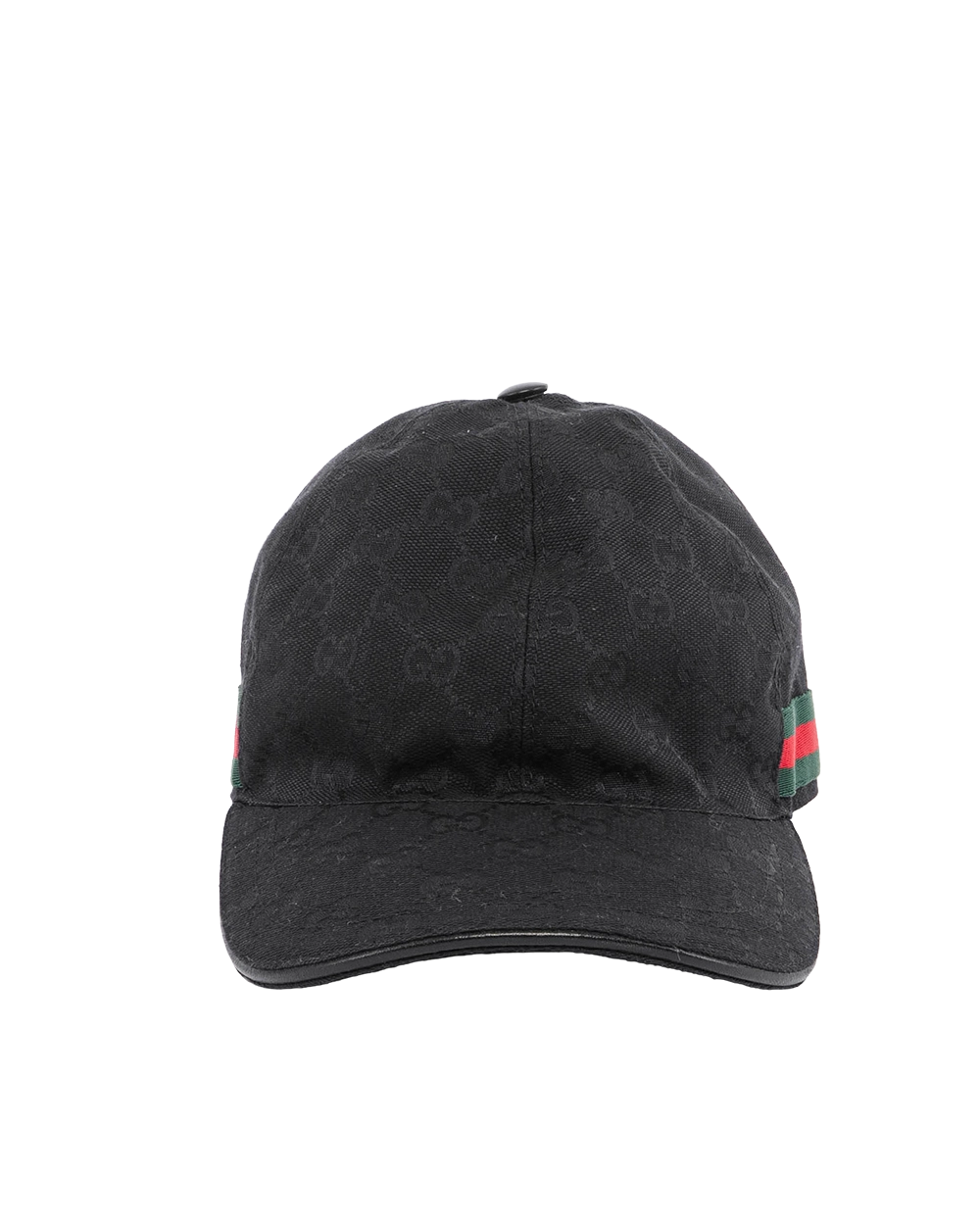 GUCCI BASEBALL CAP M BLACK CANVAS GHW 200035 601491 06047
