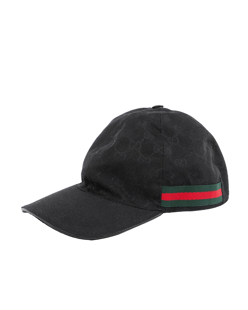 GUCCI BASEBALL CAP M BLACK CANVAS GHW 200035 601491 06048