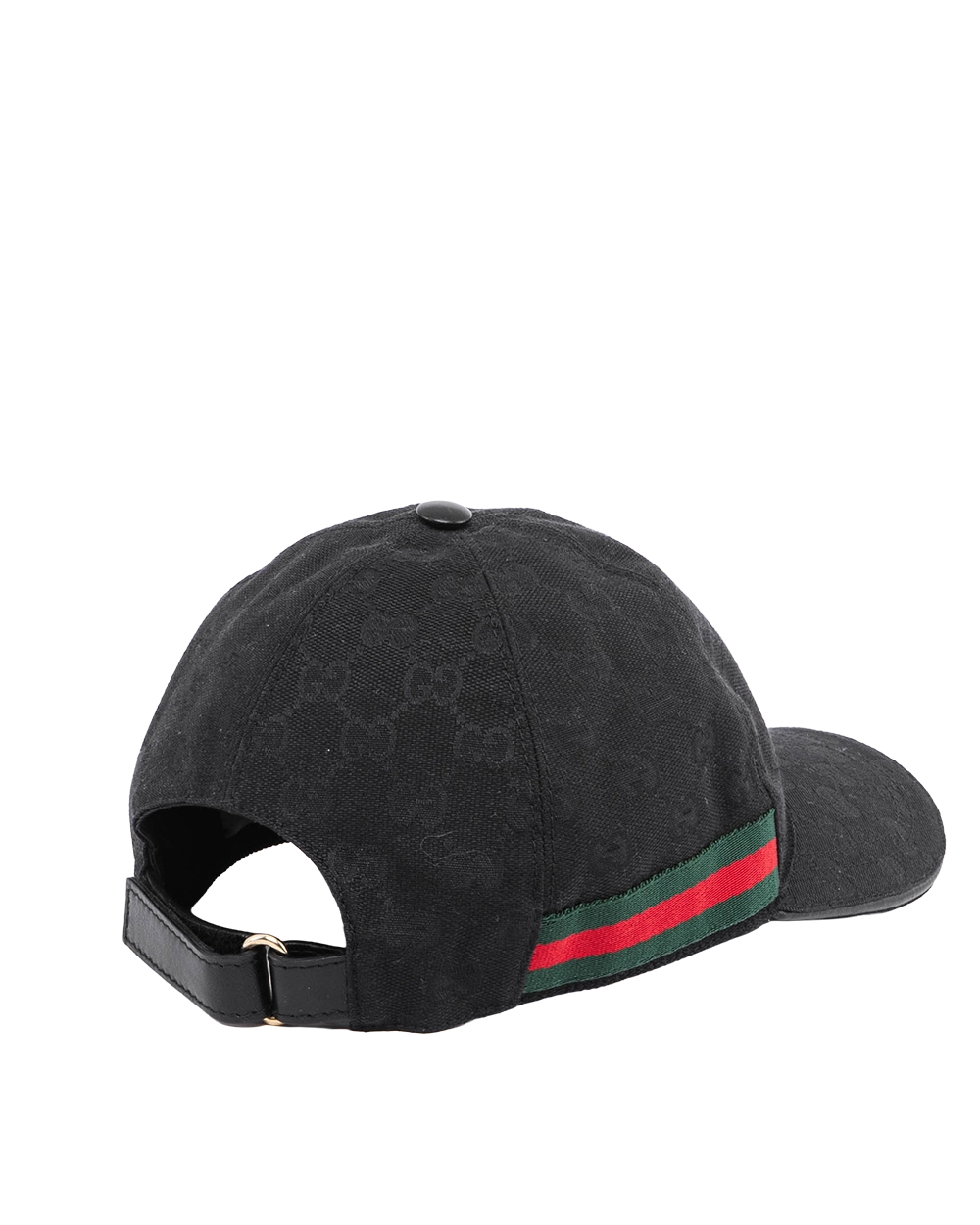GUCCI BASEBALL CAP M BLACK CANVAS GHW 200035 601491 06049