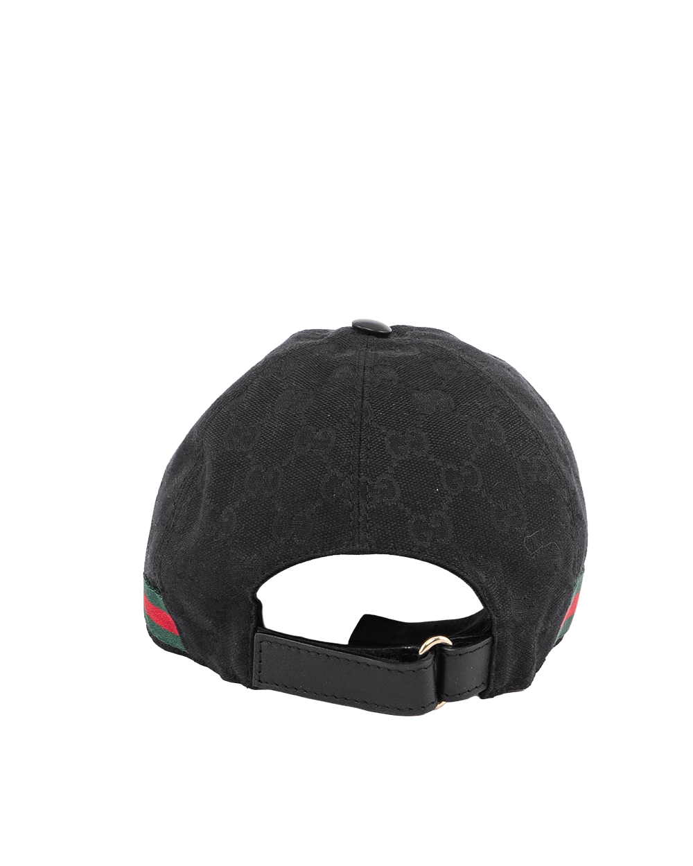 GUCCI BASEBALL CAP M BLACK CANVAS GHW 200035 601491 06050
