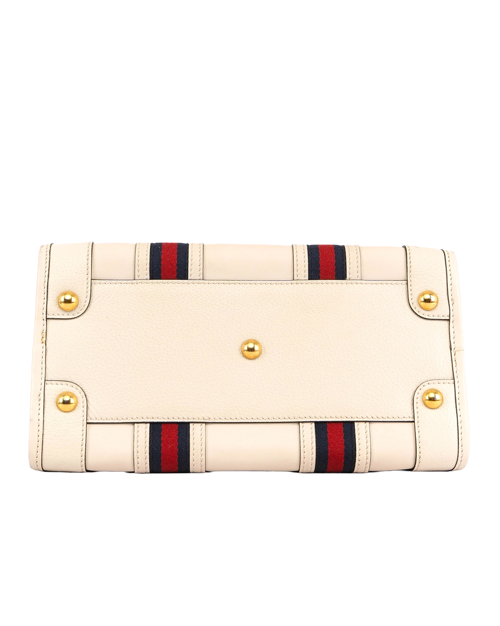 GUCCI BAULETTE TOP HANDLE WHITE RED BLUE CALF GHW 715666 493075 4131