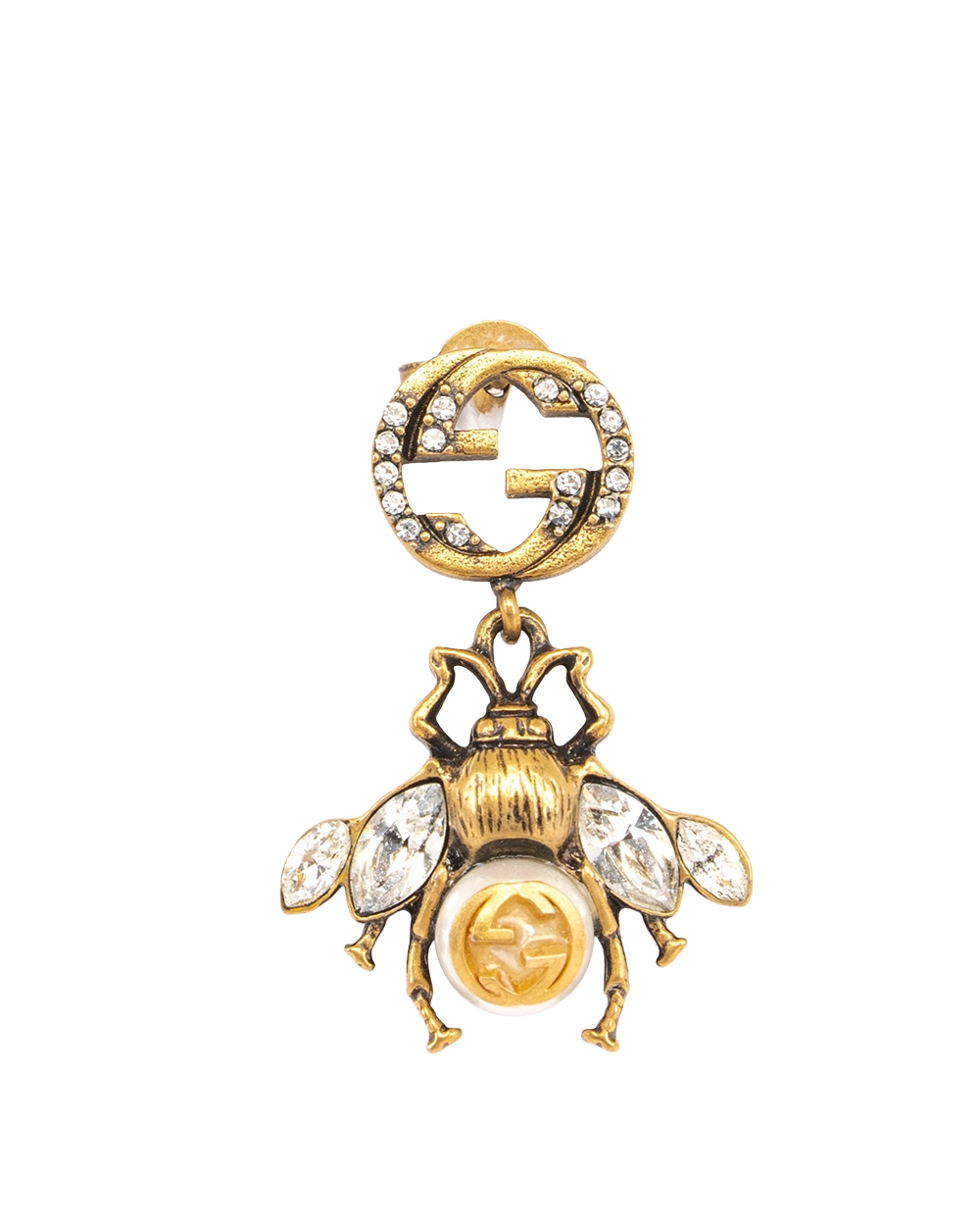 GUCCI BEE CRYSTAL EMBEELLISHED EARRING GHW 1494