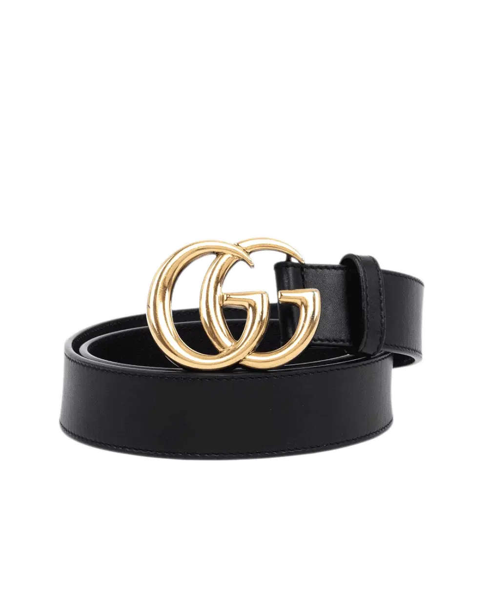 GUCCI BELT 3 CM 75 BLACK CALF GHW 4145136 09742
