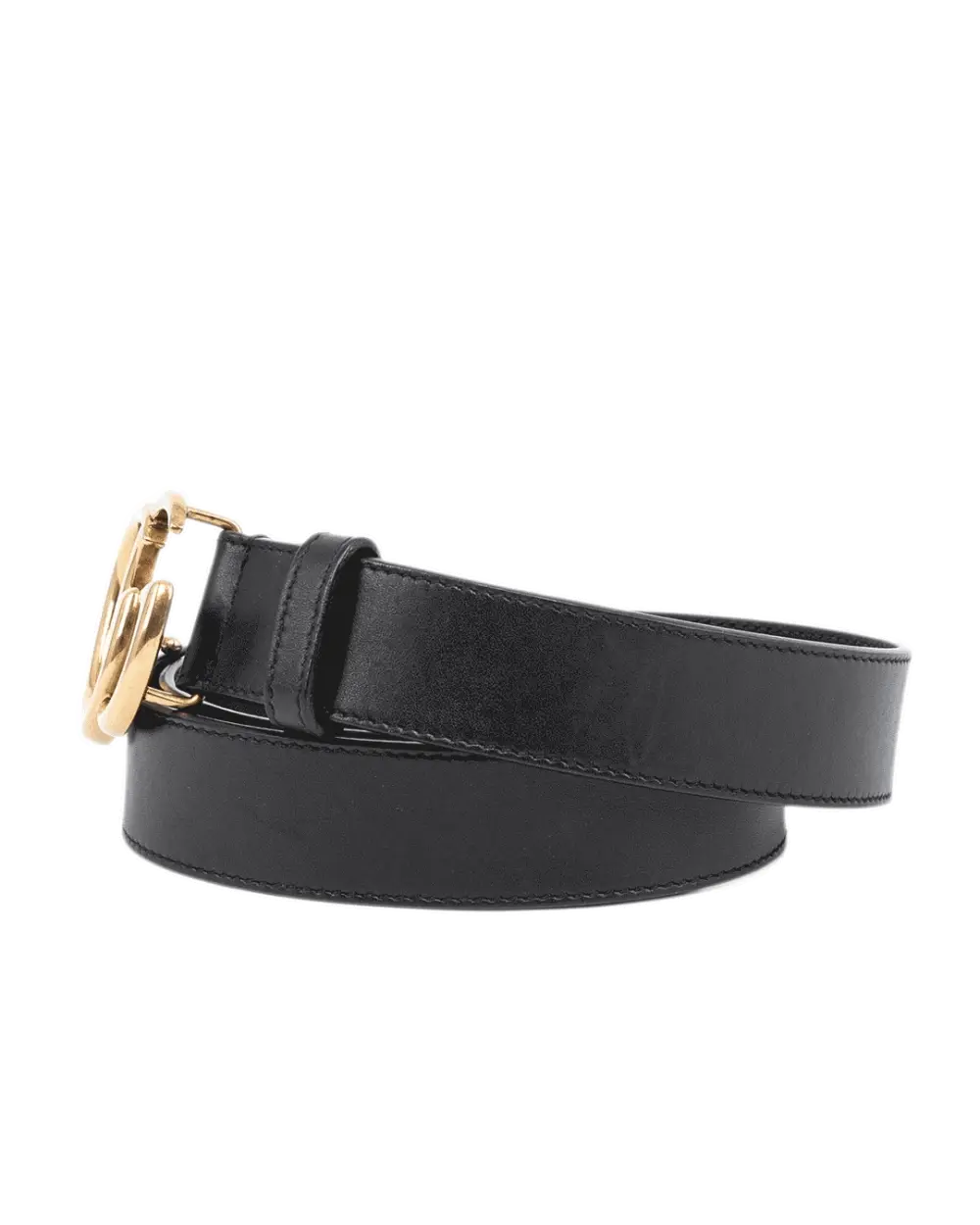 GUCCI BELT 3 CM 75 BLACK CALF GHW 4145136 09743