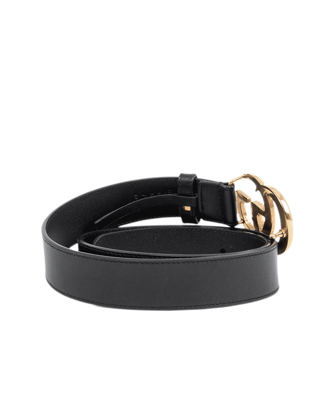 GUCCI BELT 3 CM 75 BLACK CALF GHW 4145136 09745