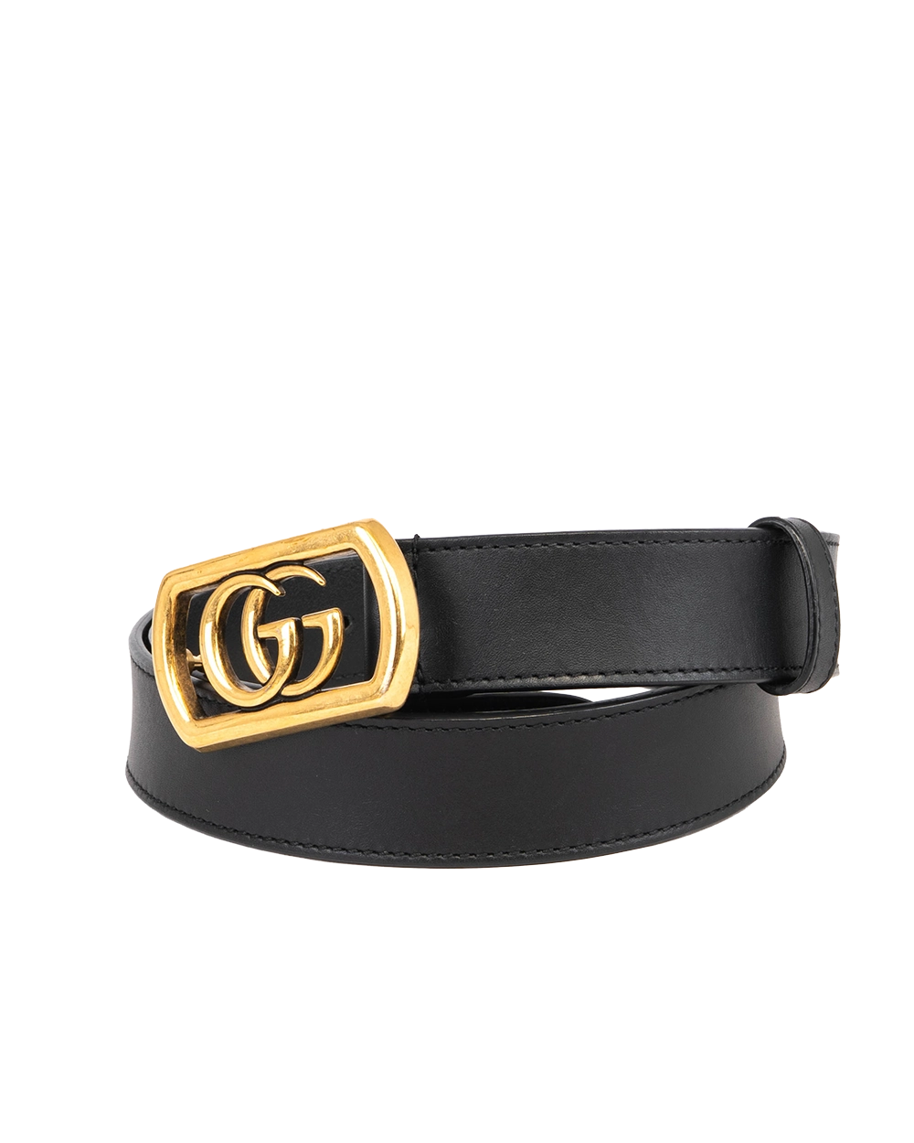 GUCCI BELT 3 CM 75 BLACK CALF GHW 51889