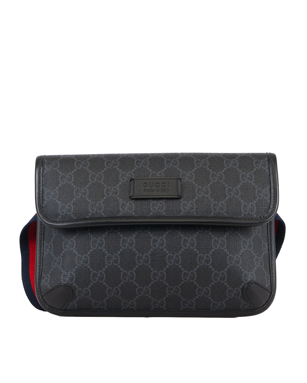 GUCCI BELT BAG BLACK GG SUPREME MONOGRAM CANVAS SHW 598113 525040 1261