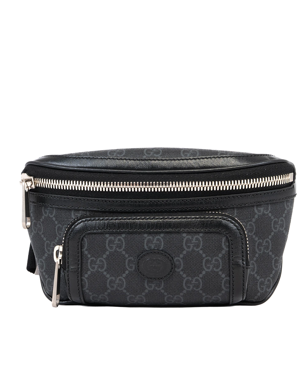 GUCCI BELT BAG INTERLOCKING BLACK GG SUPREME MONOGRAM CANVAS SHW 682933 486628 0468
