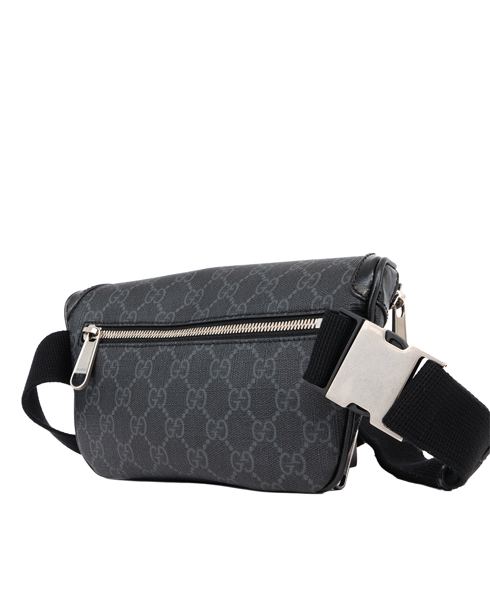 GUCCI BELT BAG INTERLOCKING BLACK GG SUPREME MONOGRAM CANVAS SHW 682933 486628 0470