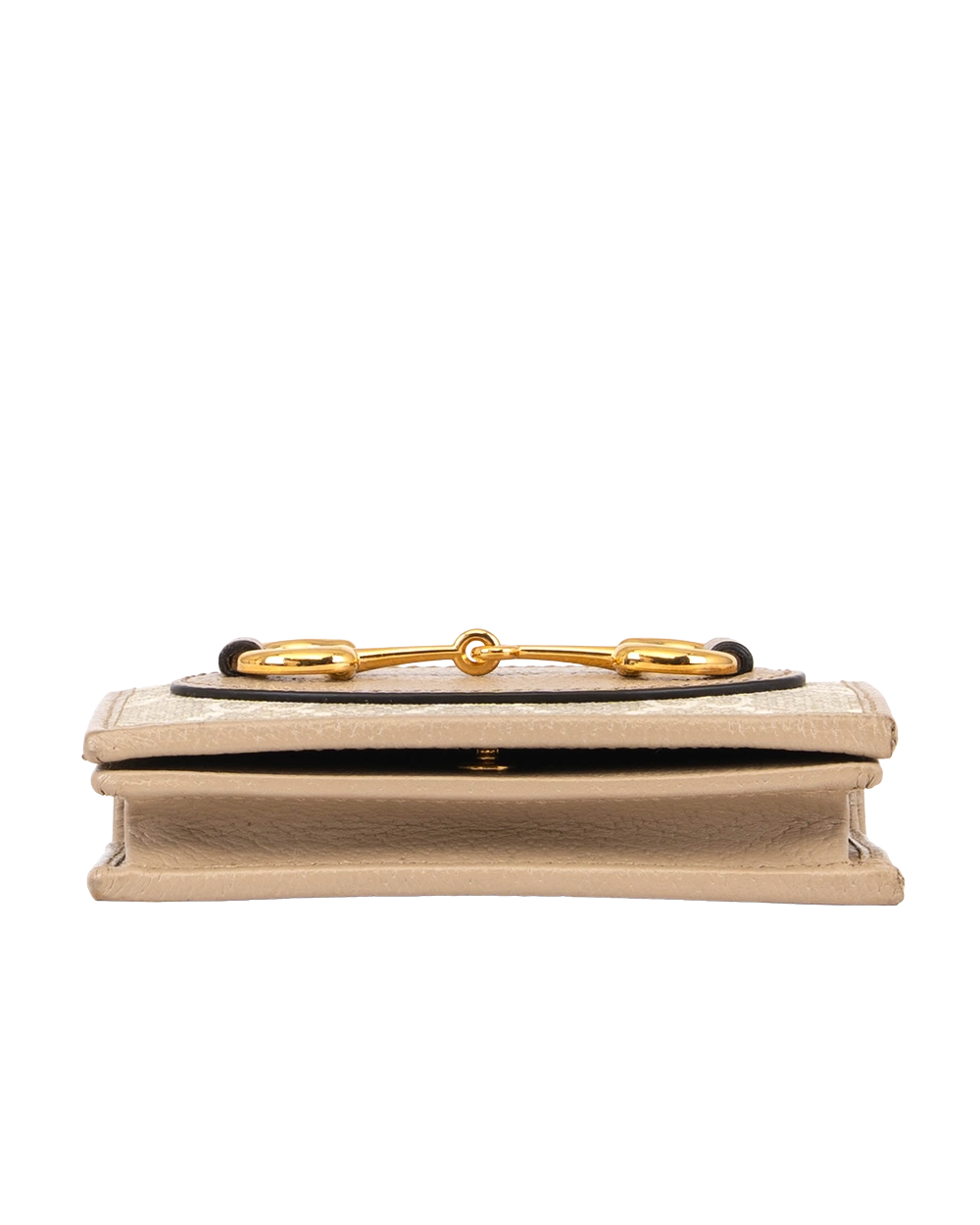 GUCCI BI FOLD HORSEBIT WALLET SHORT BEIGE GG MONOGRAM CANVAS GHW 621887 0416 0666