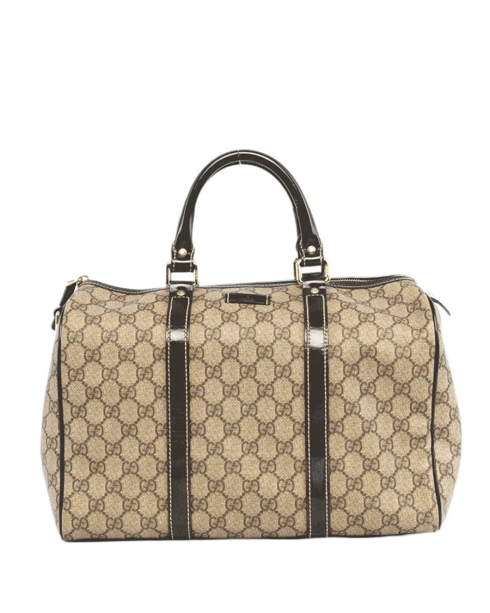 GUCCI BOSTON MEDIUM BROWN GG SUPREME MONOGRAM CANVAS GHW 193603 214397 0145