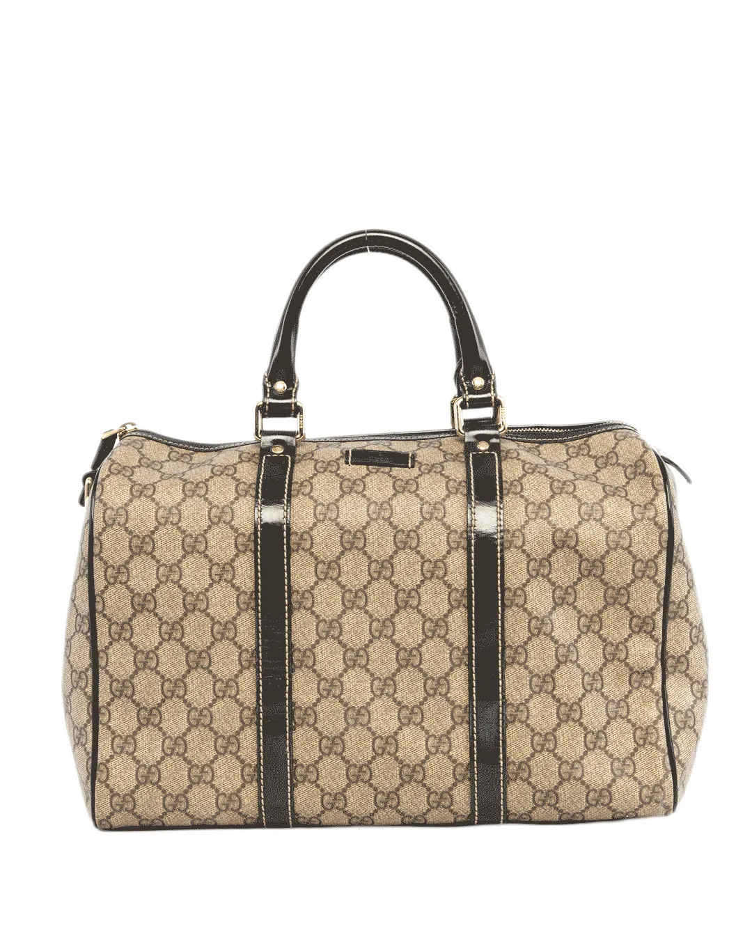 GUCCI BOSTON MEDIUM BROWN GG SUPREME MONOGRAM CANVAS GHW 193603 214397 0145
