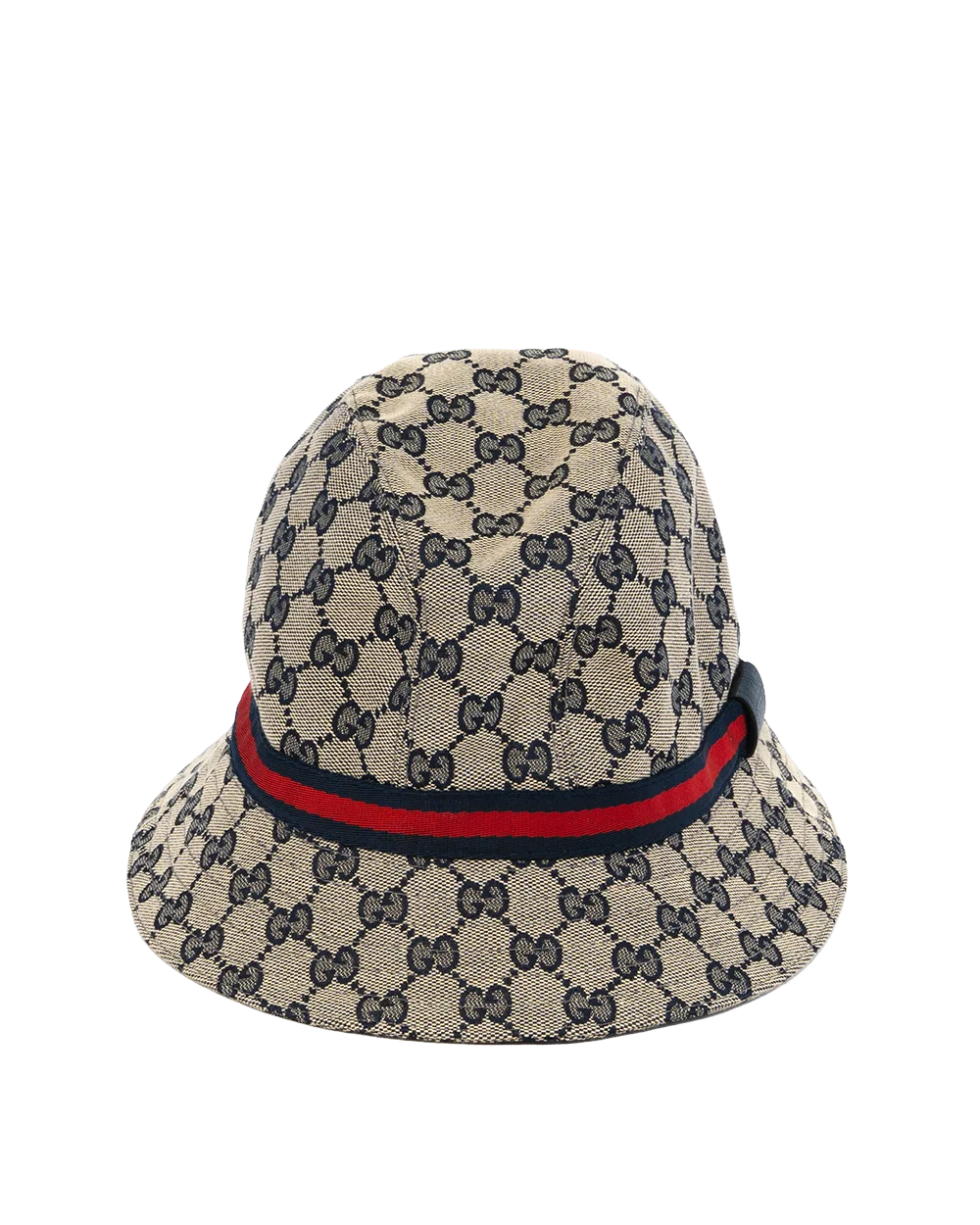 GUCCI BUCKET HAT L BLUE NAVY RED BLUE GG MONOGRAM COTTON 0987