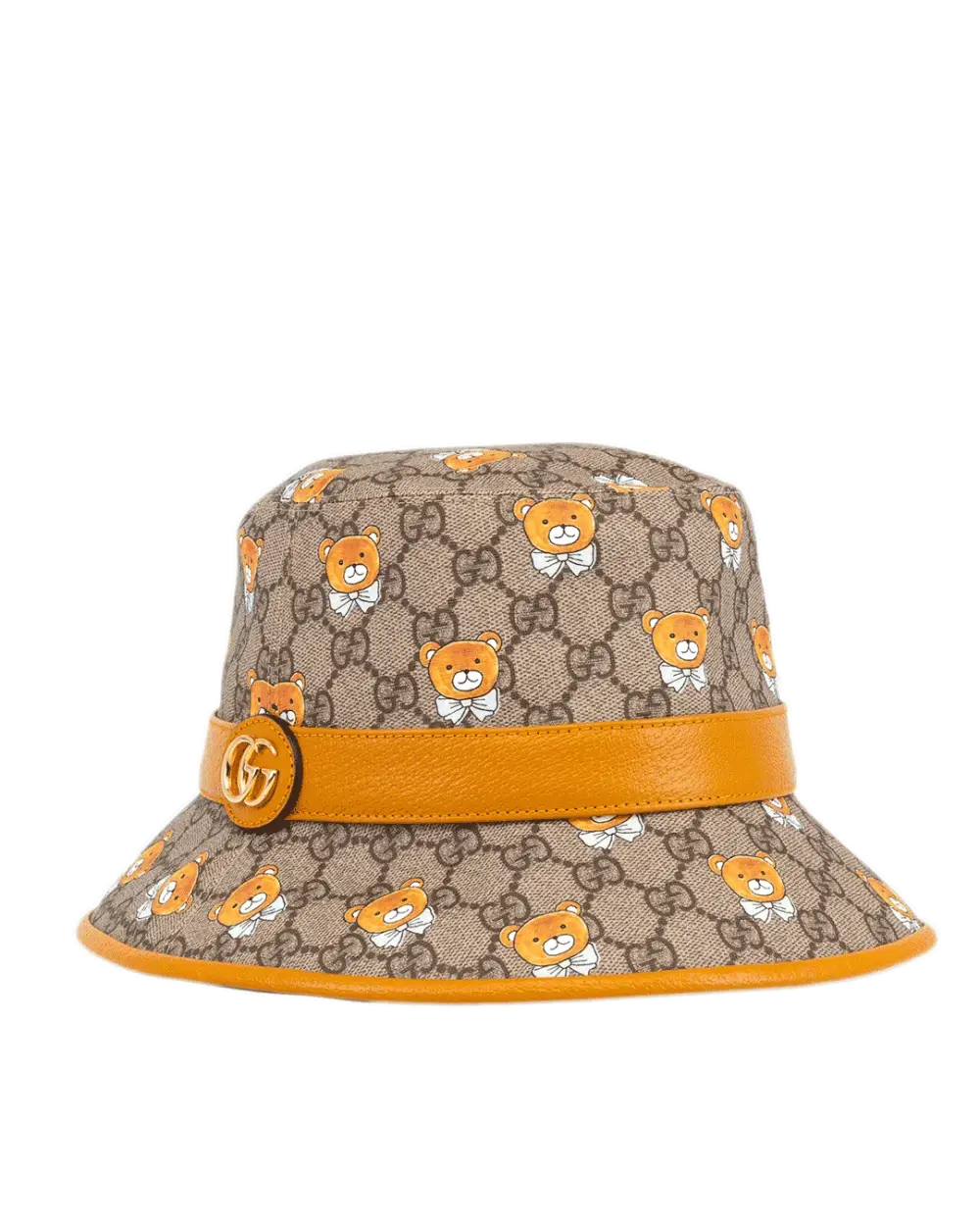 GUCCI BUCKET HAT M BROWN YELLOW GG MONOGRAM CANVAS GHW 43493