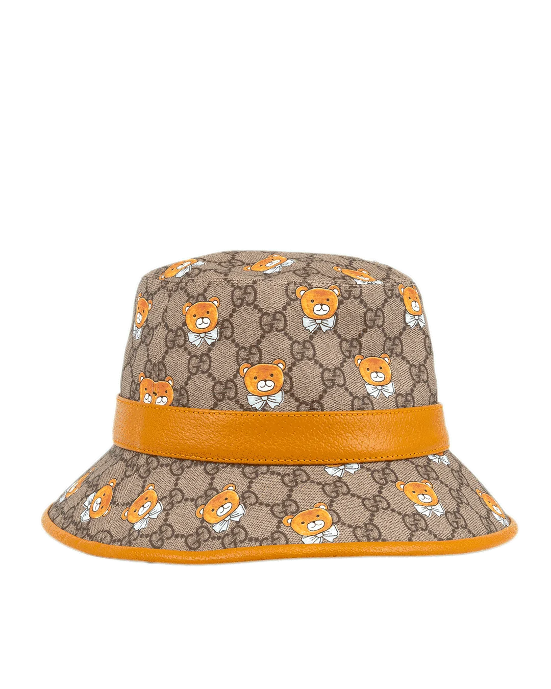 GUCCI BUCKET HAT M BROWN YELLOW GG MONOGRAM CANVAS GHW 43494
