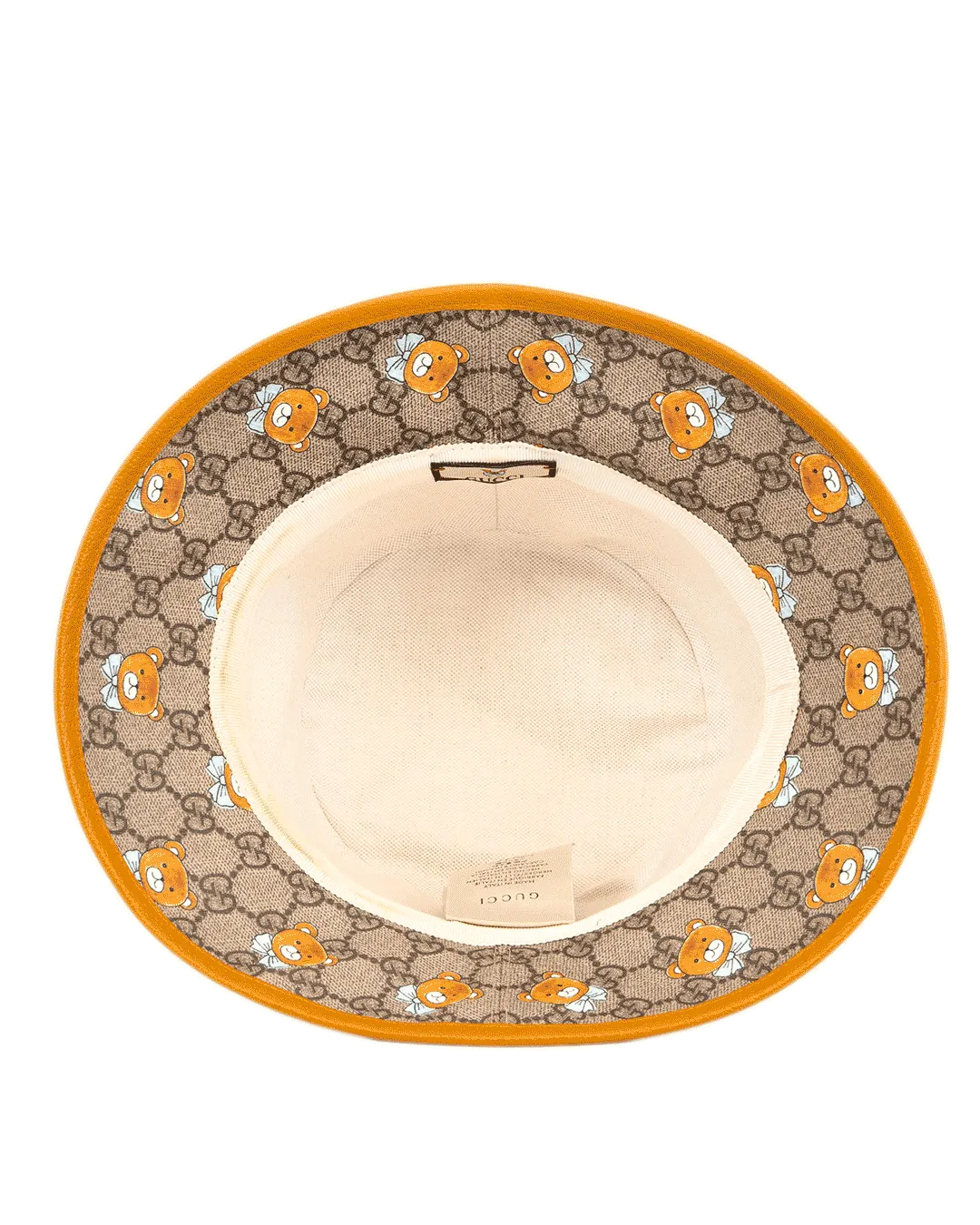 GUCCI BUCKET HAT M BROWN YELLOW GG MONOGRAM CANVAS GHW 43497