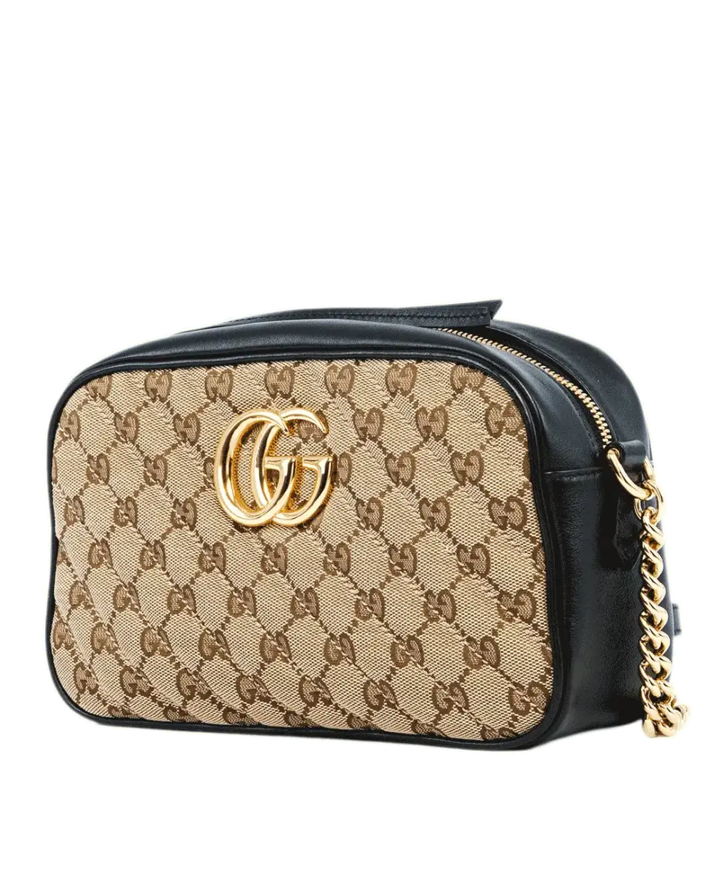 GUCCI CAMERA MARMONT BROWN GG CANVAS GHW 447632 486628 0663