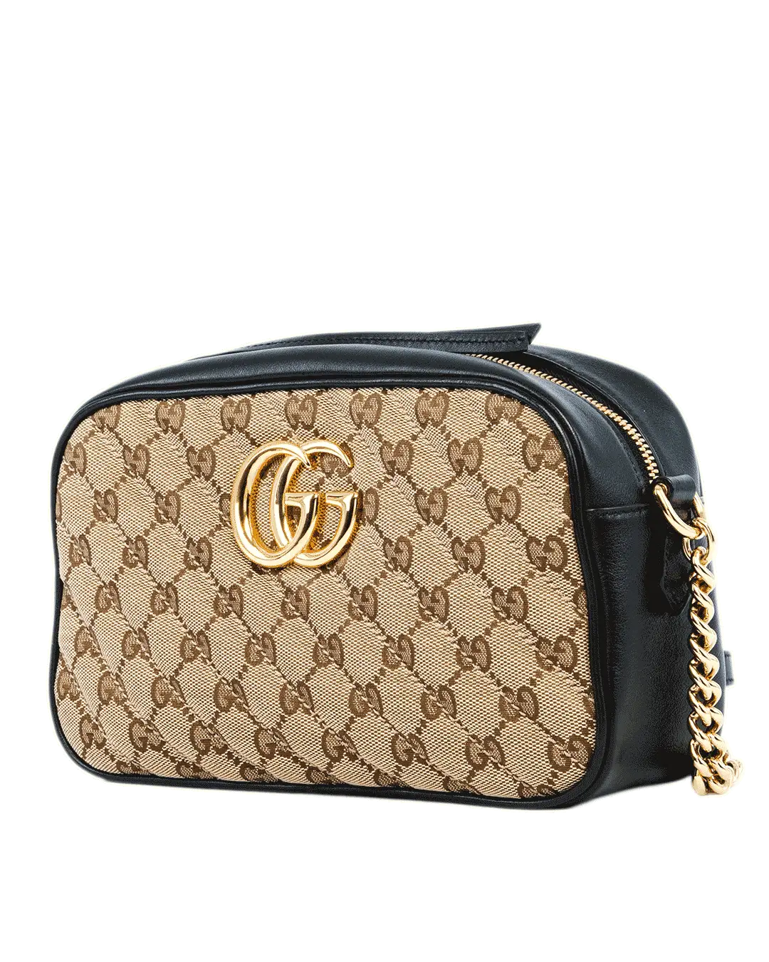 GUCCI CAMERA MARMONT BROWN GG CANVAS GHW 447632 486628 0663