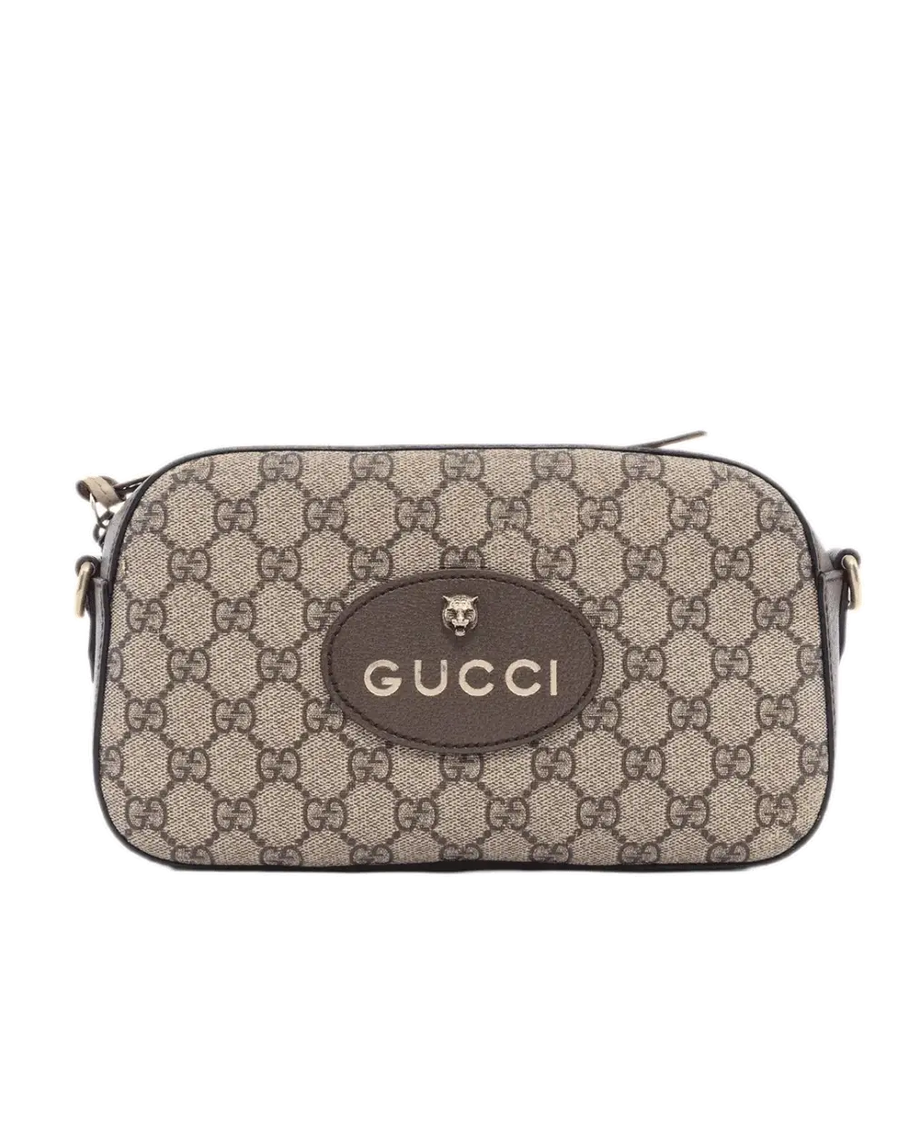GUCCI CAMERA TIGER BROWN GG MONOGRAM CANVAS GHW 476466 498879 01135