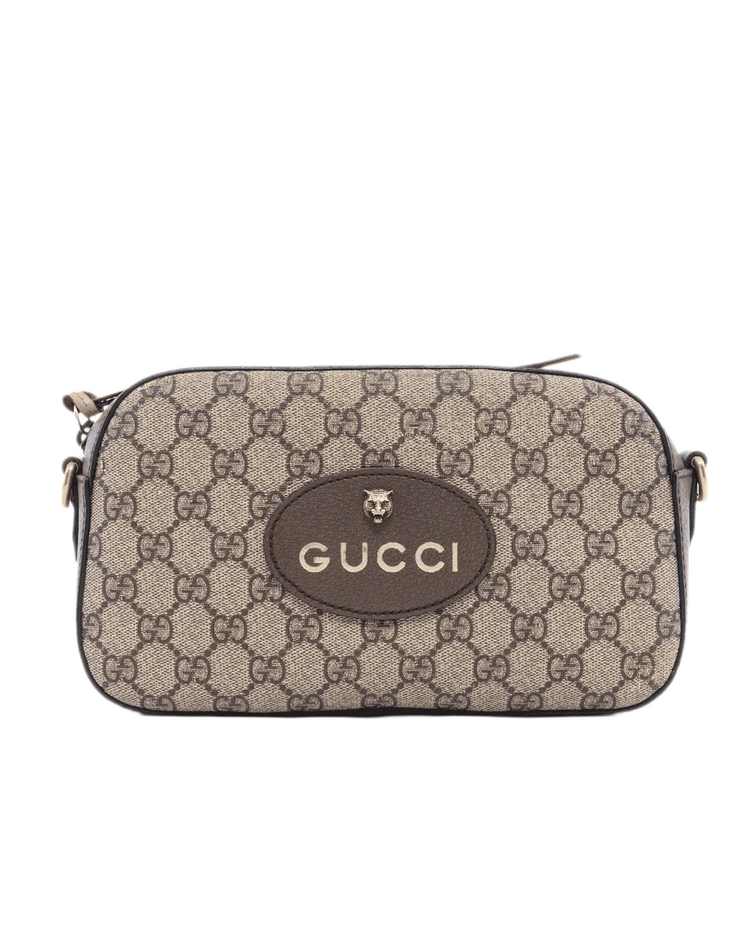 GUCCI CAMERA TIGER BROWN GG MONOGRAM CANVAS GHW 476466 498879 01135