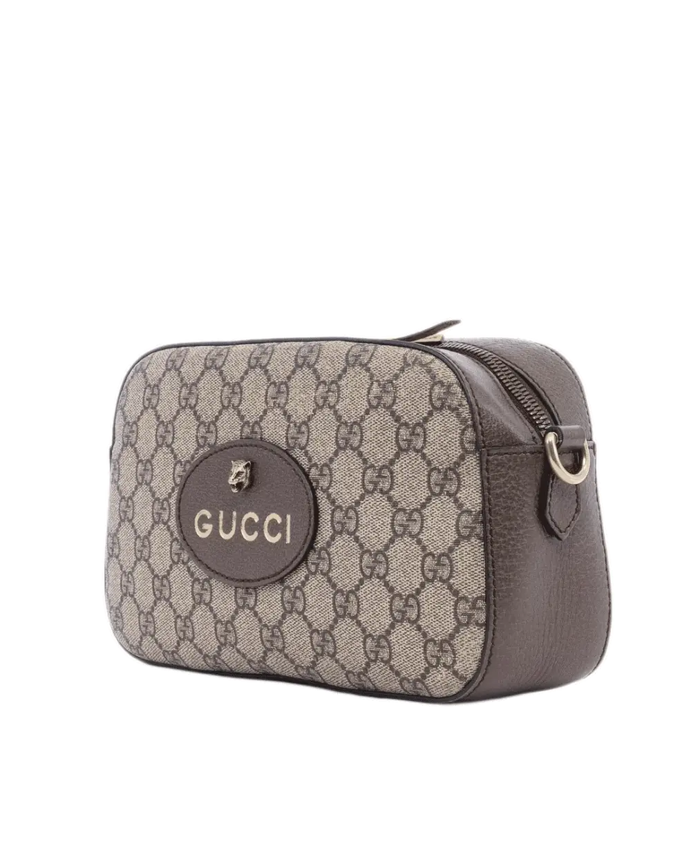 GUCCI CAMERA TIGER BROWN GG MONOGRAM CANVAS GHW 476466 498879 01136