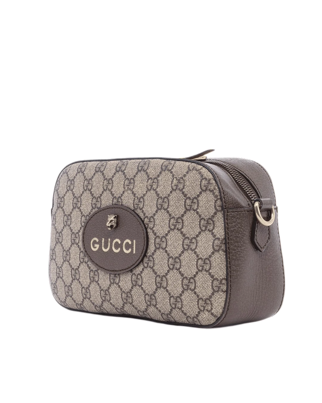 GUCCI CAMERA TIGER BROWN GG MONOGRAM CANVAS GHW 476466 498879 01136