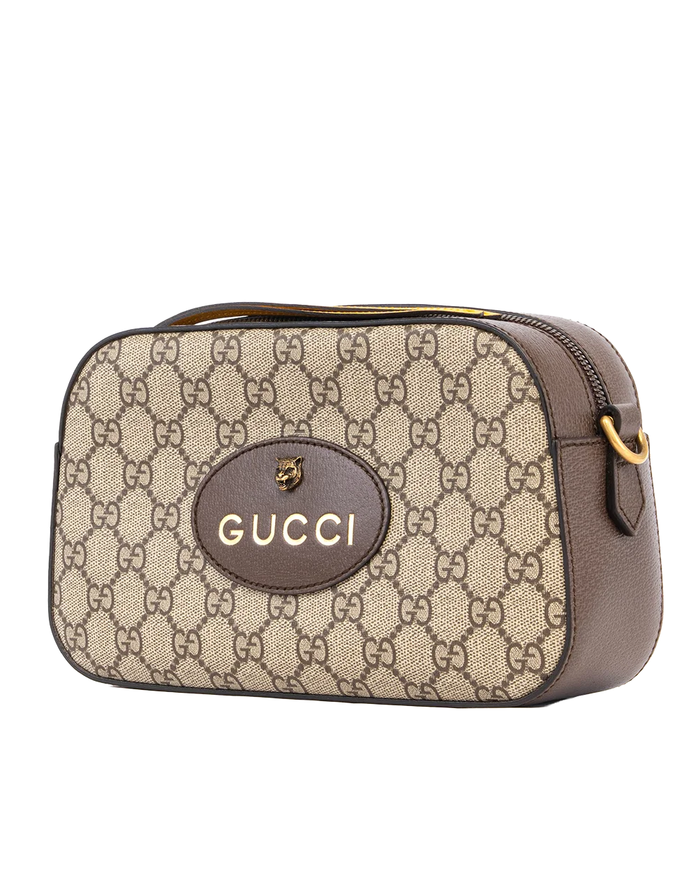 GUCCI CAMERA TIGER BROWN GG MONOGRAM CANVAS GHW 476466 520981 3008