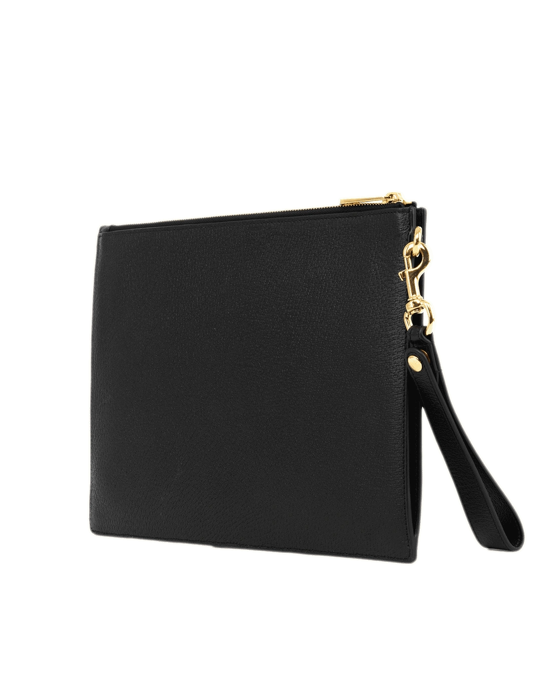 GUCCI CLUTCH WITH STRAP BLACK CANVAS GHW 0897