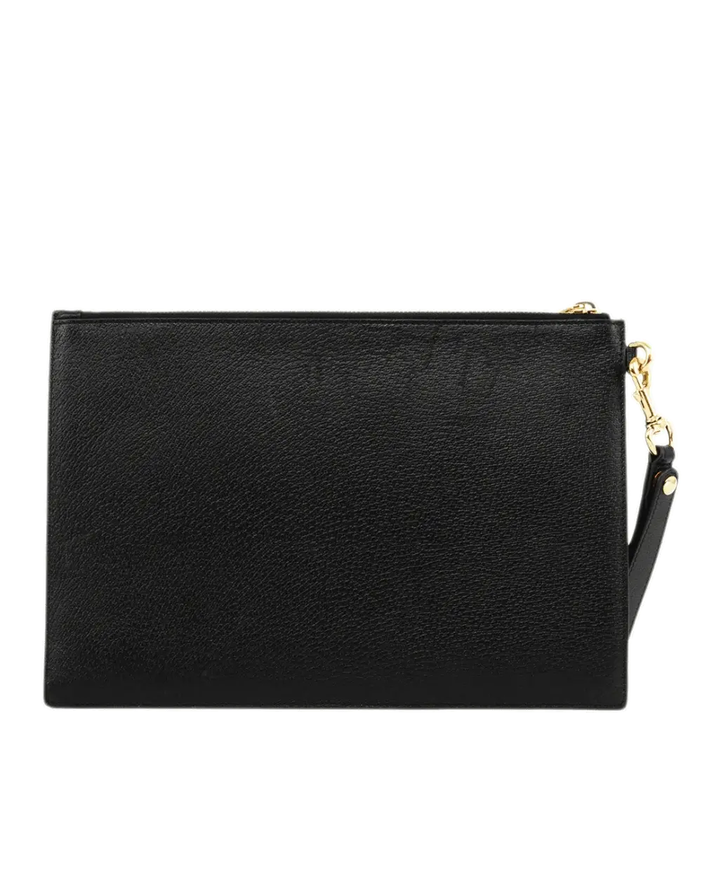 GUCCI CLUTCH WITH STRAP BLACK CANVAS GHW 0898