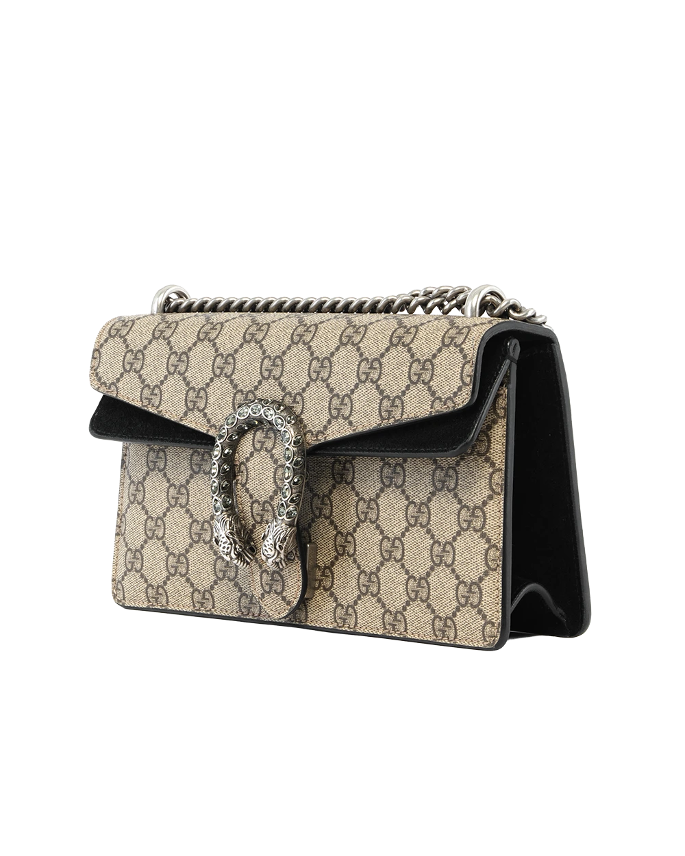 GUCCI DIONYSUS NEW SMALL BROWN CRYSTAL GG MONOGRAM CANVAS RSHW 499623 520981 2319