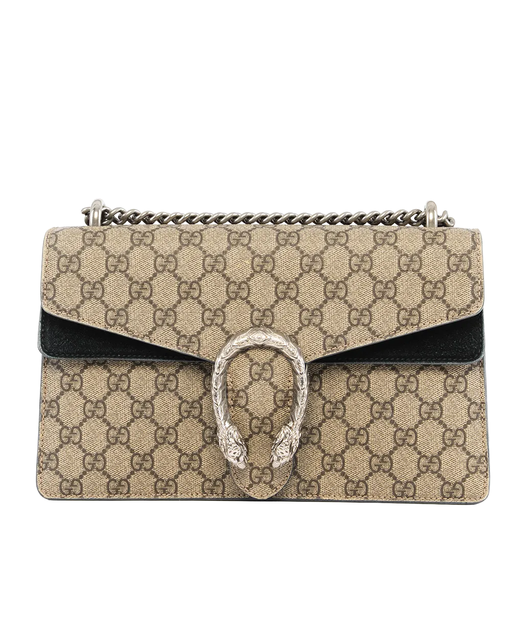 GUCCI DIONYSUS SMALL BLACK BROWN GG MONOGRAM CANVAS RSHW 400249 525040 0618