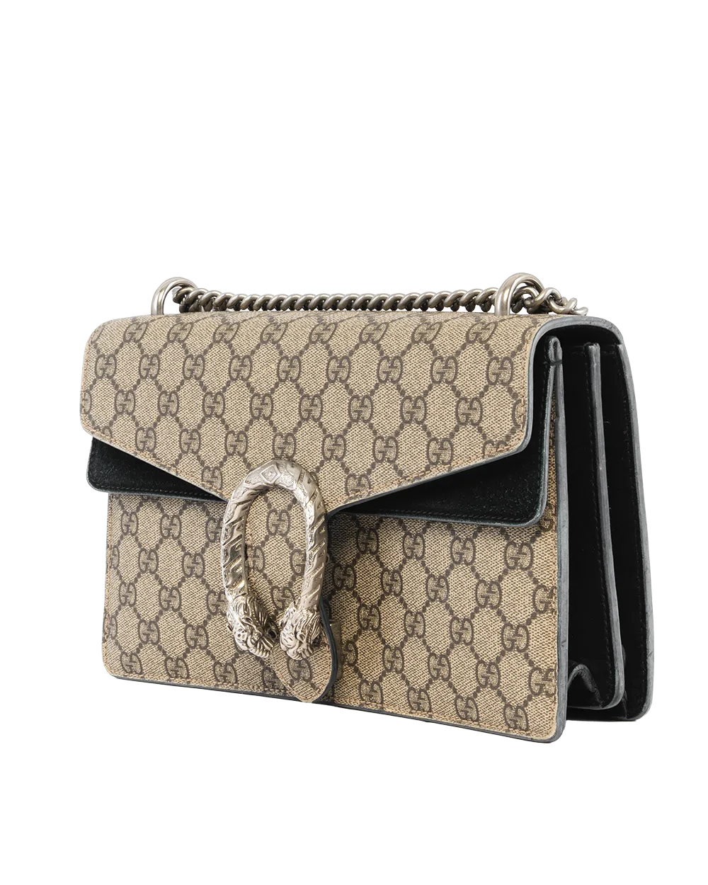 GUCCI DIONYSUS SMALL BLACK BROWN GG MONOGRAM CANVAS RSHW 400249 525040 0619