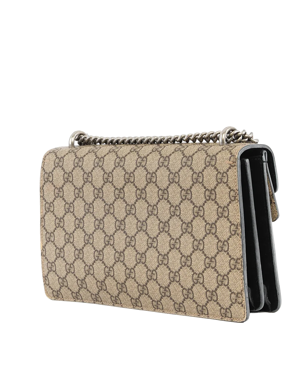 GUCCI DIONYSUS SMALL BLACK BROWN GG MONOGRAM CANVAS RSHW 400249 525040 0620