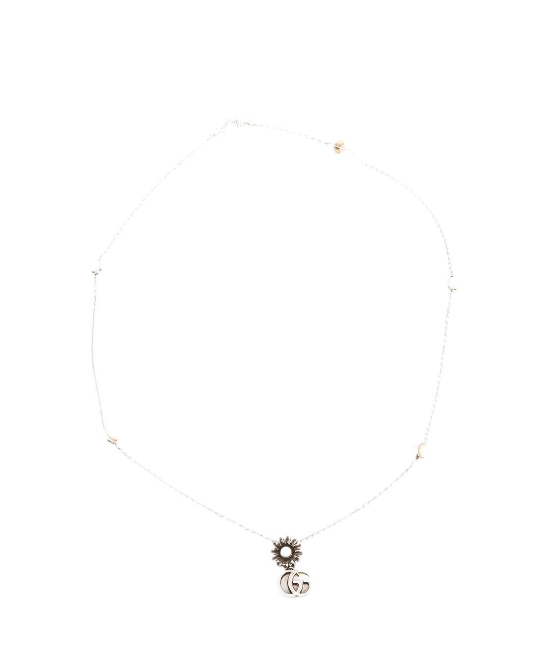 GUCCI DOUBLE G MOTHER OF PEARL NECKLAC RSHW 0749