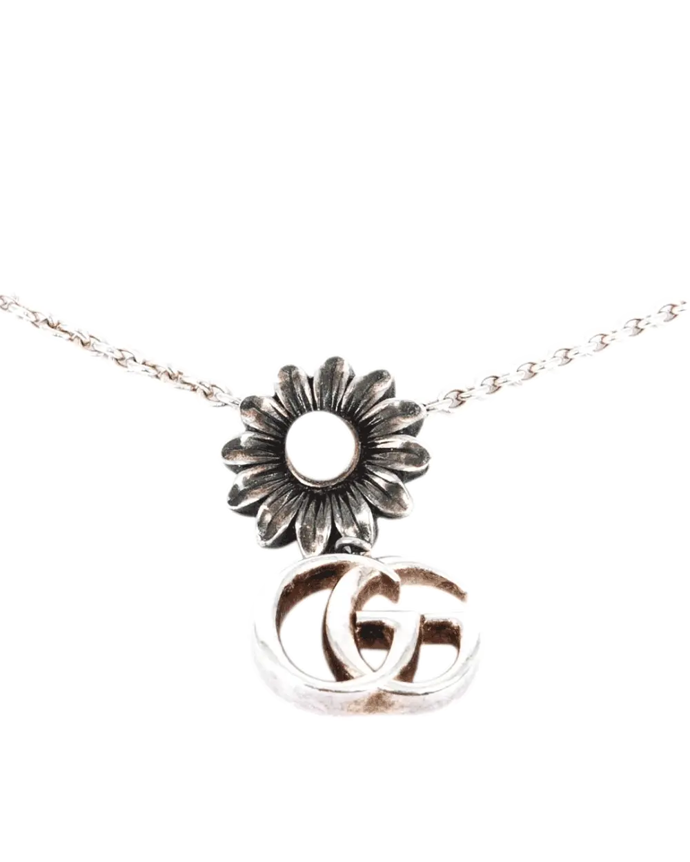GUCCI DOUBLE G MOTHER OF PEARL NECKLAC RSHW 0755