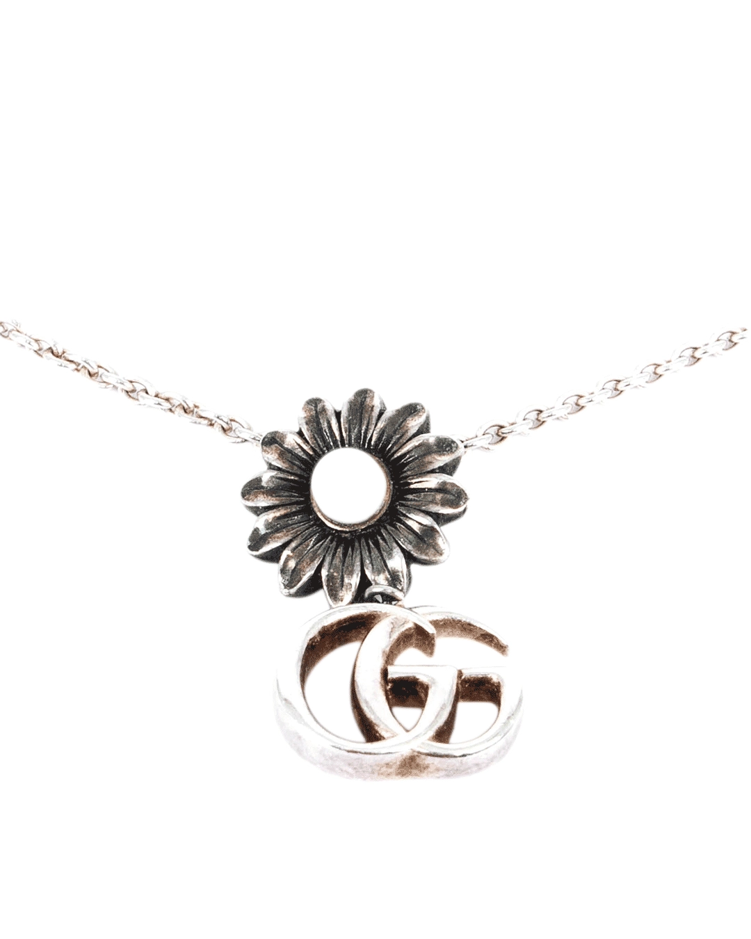 GUCCI DOUBLE G MOTHER OF PEARL NECKLAC RSHW 0755