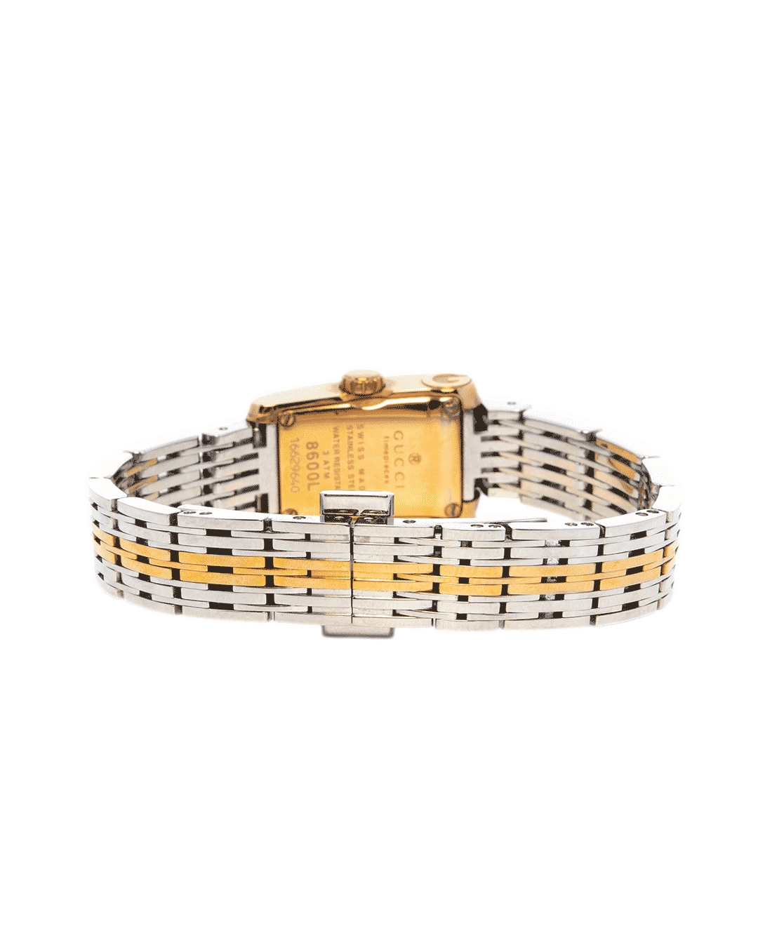 GUCCI G METRO SQUARE QUARTZ 8600L WATCH GHW 16629640 0565